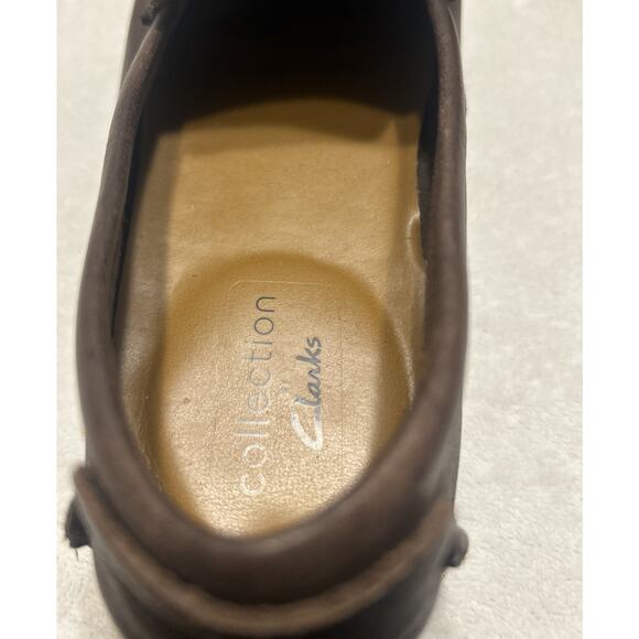 Clarks Men’s Shoes Size 8.5 M Brown Leather Loafers Moccasins Slip on Driving - Picture 8 of 9